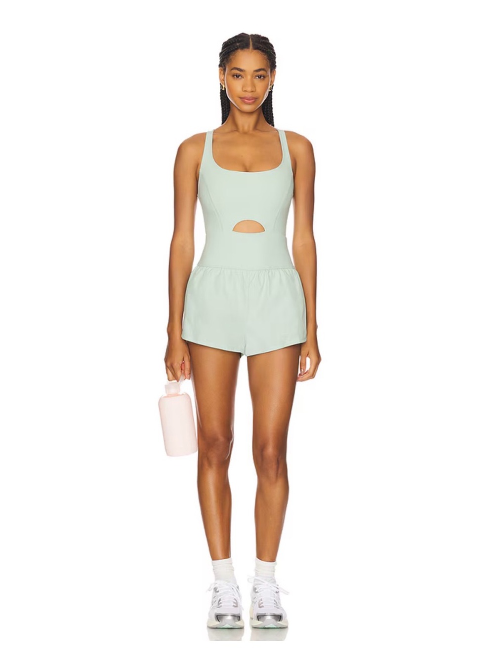 Free People Movement FP Righteous Runsie Athletic Romper Cactus Size XS NWOT